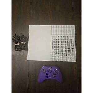 Microsoft Xbox One S White 1681 Console Bundle 500GB w/Controller TESTED